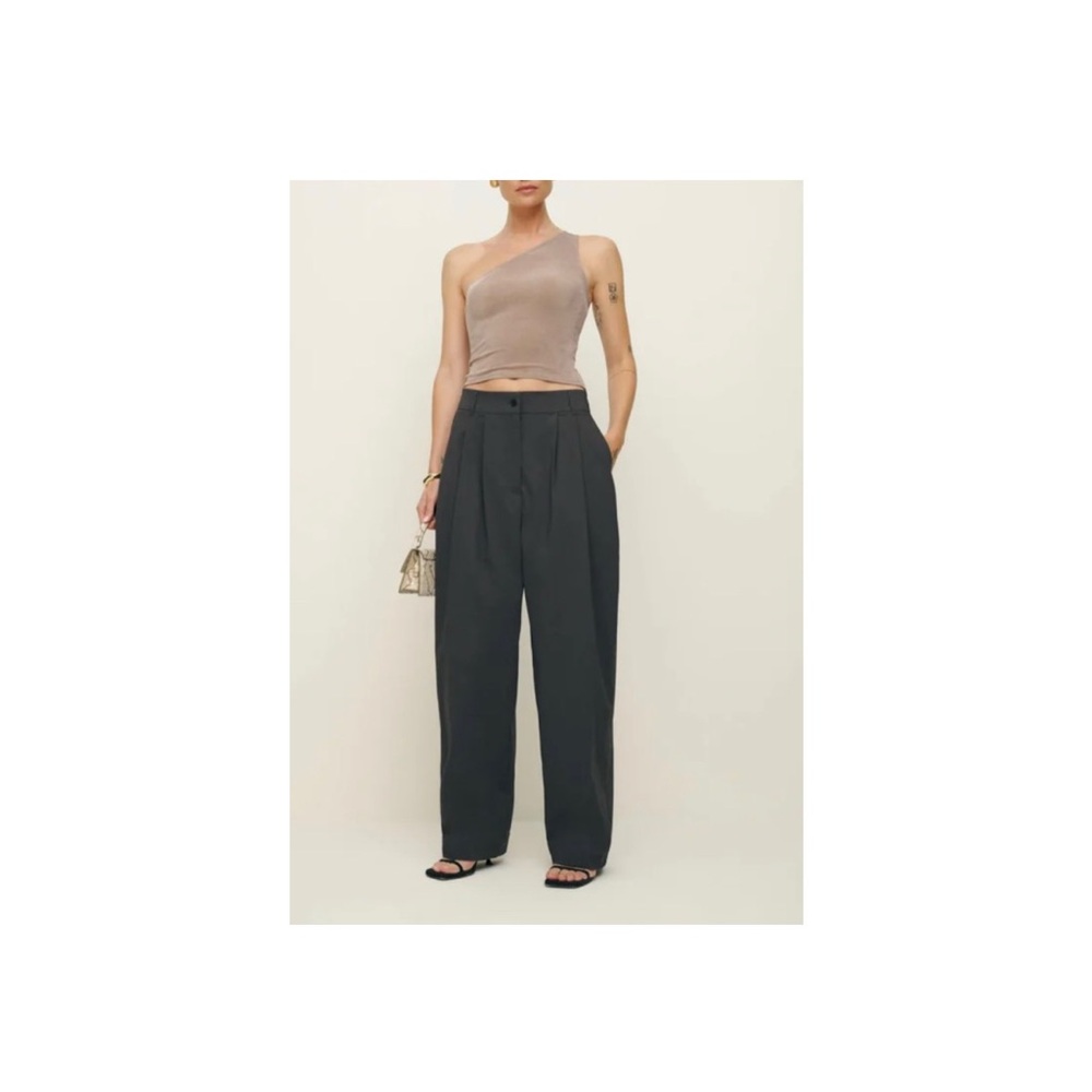 Reformation x Laura Harrier Black Wide-Leg Pants
